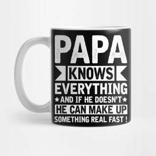 Vintage Papa Knows Everything T-Shirt | Funny Father's Day Gift Mug